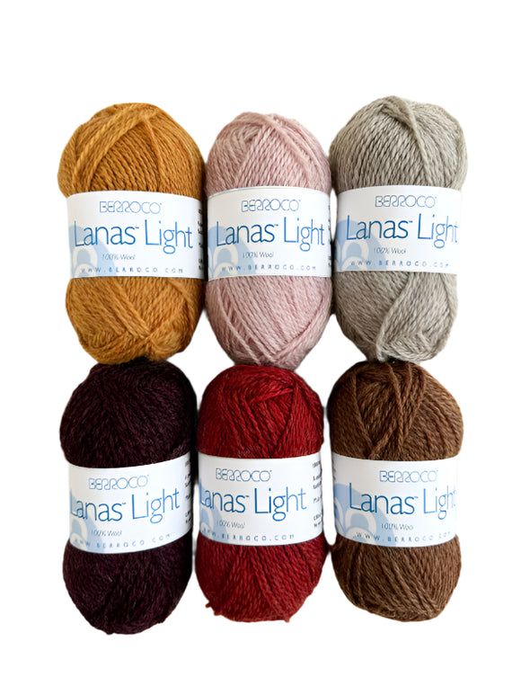 Lanas Light mini pack of yarn in fall like colors