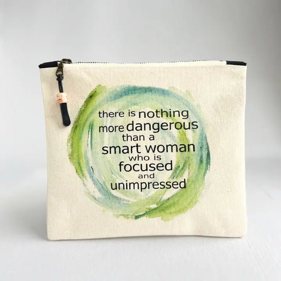Pretty Clever Words - Canvas Zipped Bags