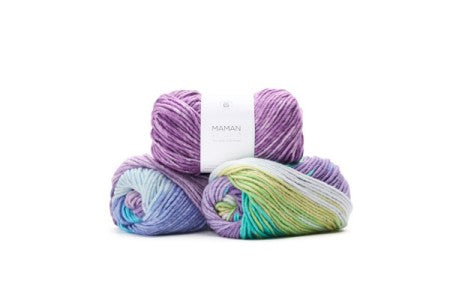 Multicolored Balls of Universal Yarn Maman Acrylic Yarn
