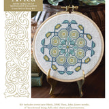 Mediterranean Medallion - Cross stitch hoop kit from Avlea Folk Embroidery