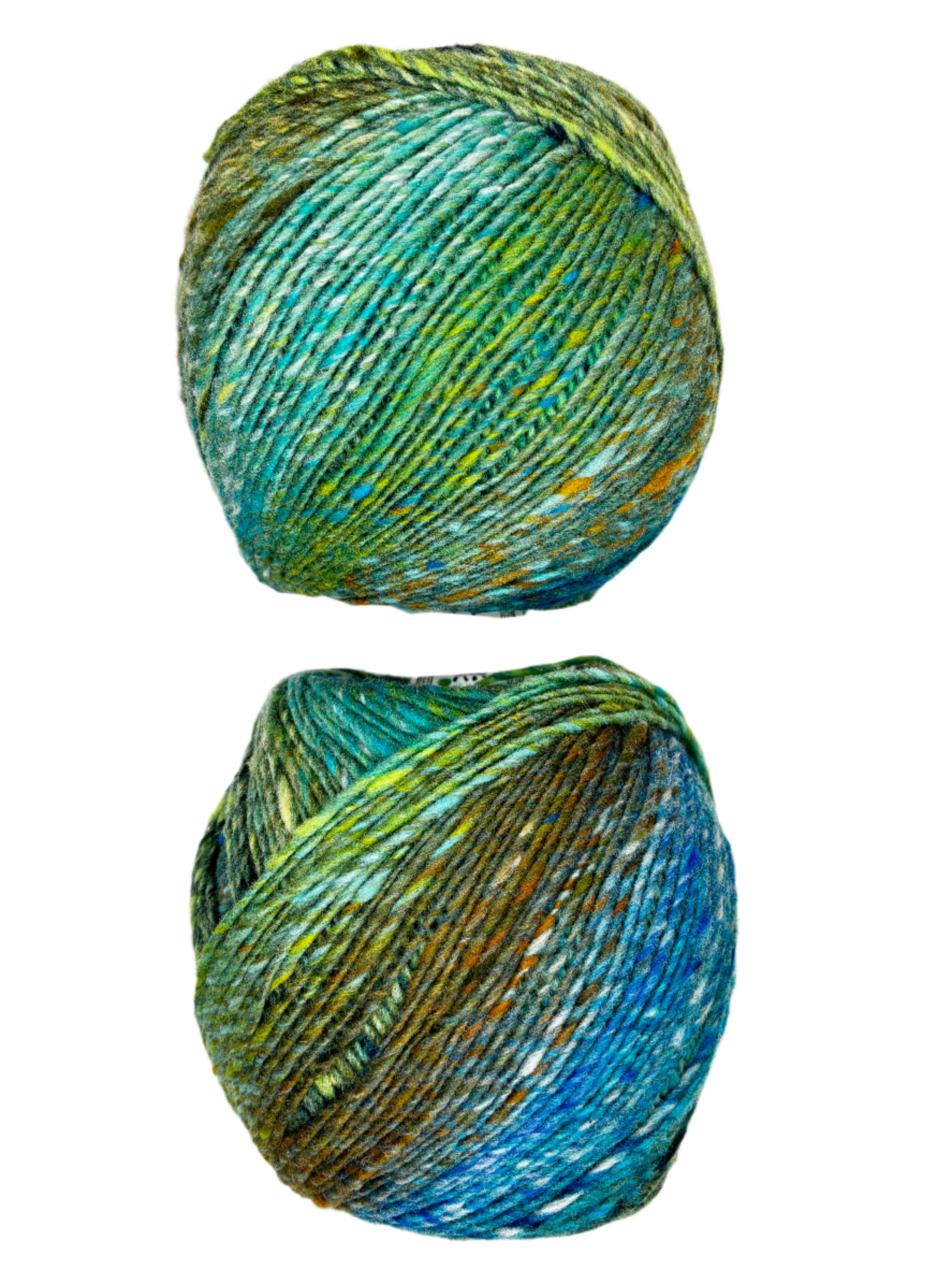 green blue brown ball of yarn 