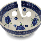 Bleu-belle Fleur Polish Pottery Yarn Bowl from Polmedia