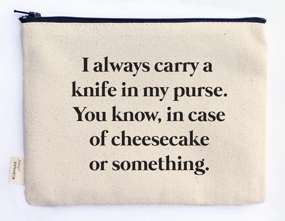 Ellembee Gift Sassy Zipper Pouch cheesecake knife