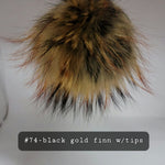 Fur Pompoms Small by Schildkraut color black and brown