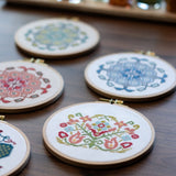 Clara's Garden - Cross stitch hoop kit from Avlea Folk Embroidery