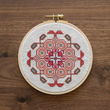 Mediterranean Medallion - Cross stitch hoop kit from Avlea Folk Embroidery