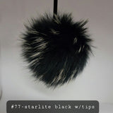 Fur Pompoms Small by Schildkraut color black and white