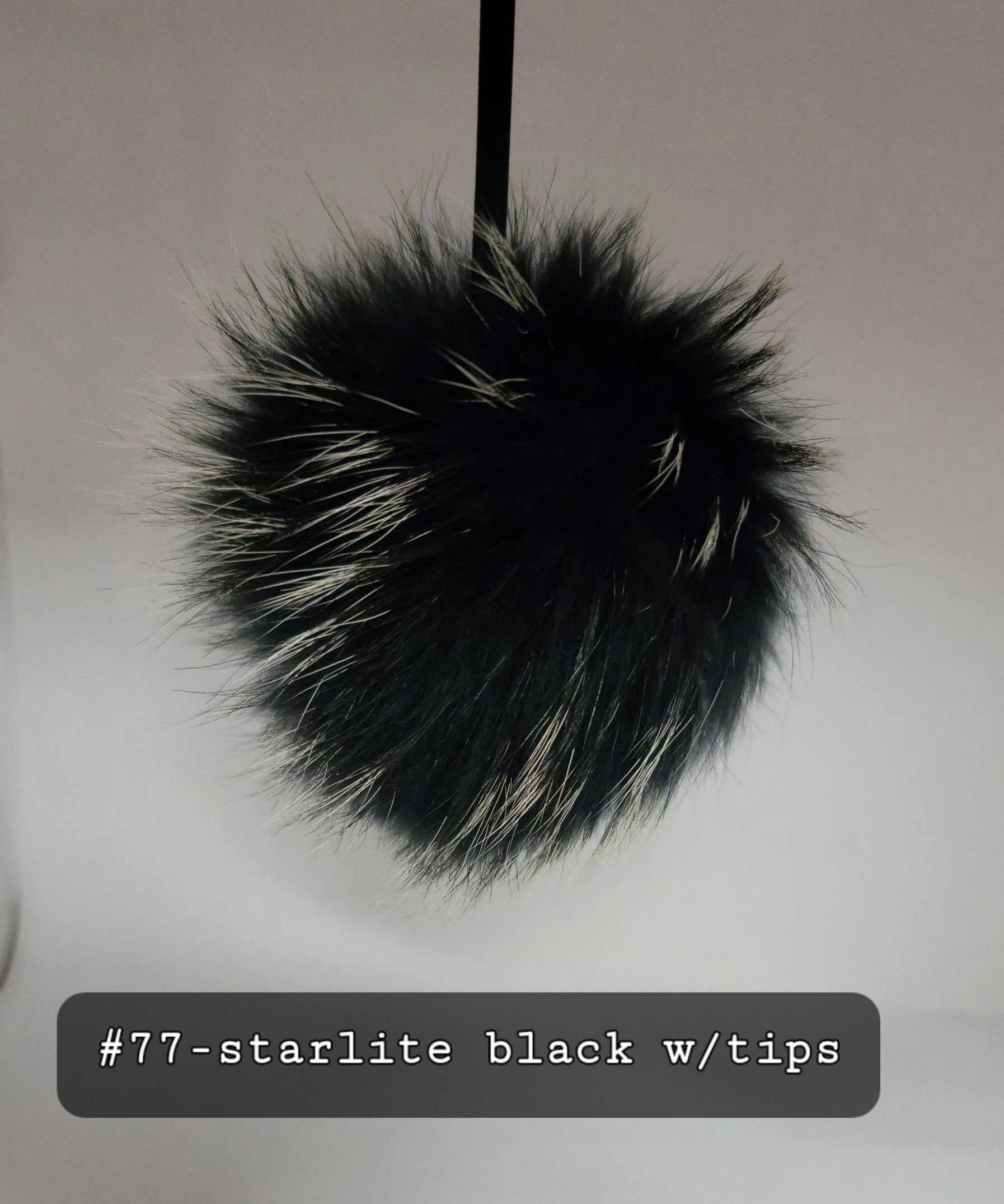 Fur Pompoms Small by Schildkraut color black and white