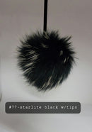 Fur Pompoms Small by Schildkraut color black and white