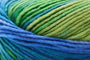Detailed image of Universal Yarn Maman Acrylic Yarn in the colors green blue