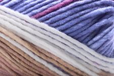 Detailed image of Universal Yarn Maman Acrylic Yarn in the colors white navy magenta brown