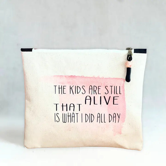 Pretty Clever Words - Canvas Zipped Bags