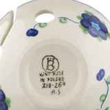 Blue Poppies Polish Pottery Yarn Bowl from Polmedia