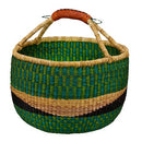 African Bolga Basket: Round with Leather Handle-4