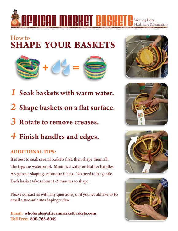 African Bolga Baskets: Mini Tote