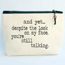 Pretty Clever Words - Canvas Zipped Bags-6