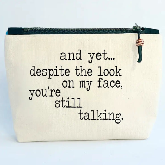 Pretty Clever Words - Canvas Zipped Bags