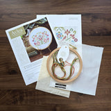 Clara's Garden - Cross stitch hoop kit from Avlea Folk Embroidery