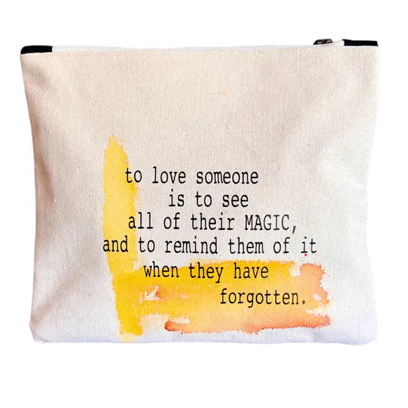 Pretty Clever Words - Canvas Zipped Bags