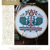Vlachernai Peacocks - Cross stitch hoop kit from Avlea Folk Embroidery