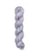 Skein of superkid mohair silk lace weight yarn color grey white
