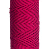 Deep Pink/Red skein of cotton yarn