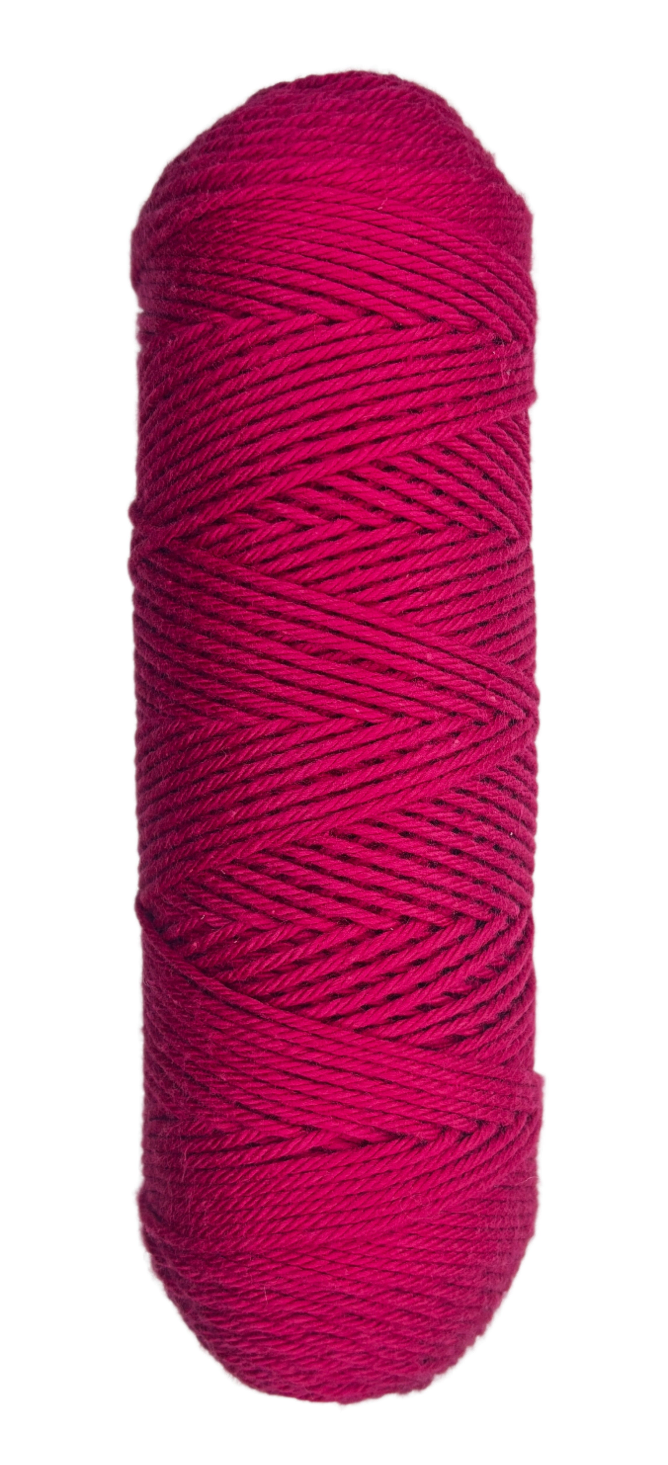 Deep Pink/Red skein of cotton yarn