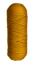 Amber yellow skein of cotton yarn