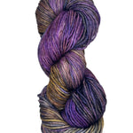 Purple and brown skein of yarn 