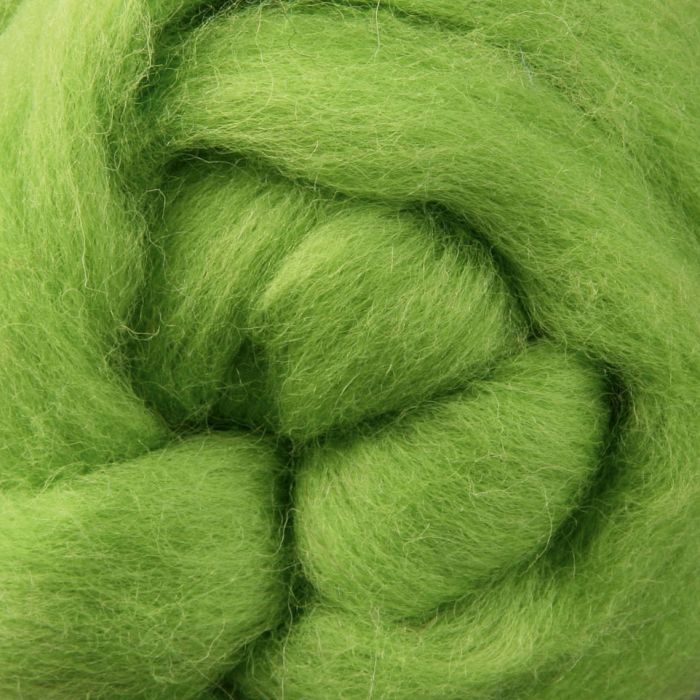 Ashford Corriedale Lime, Green Fiber