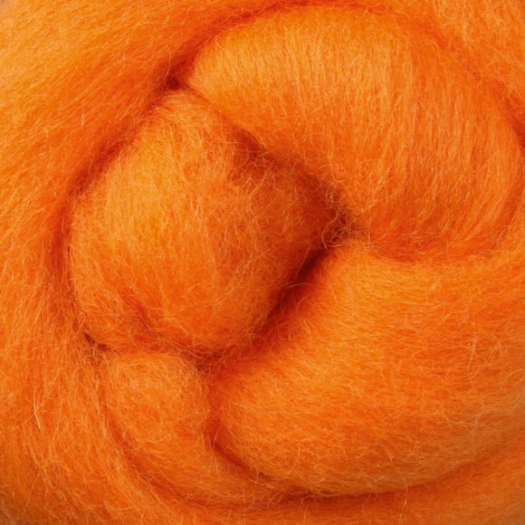 Ashford Corriedale Tangerine, Orange fiber