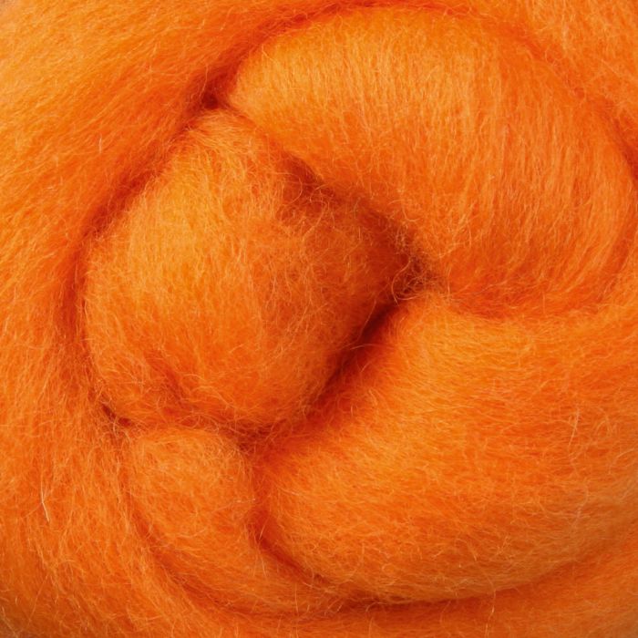 Ashford Corriedale Tangerine, Orange fiber