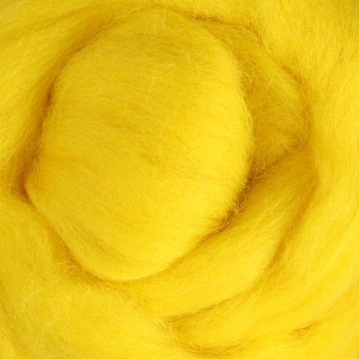 Ashford Corriedale Yellow, Yellow Fiber