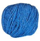 Ball of mildly tweedy yarn color azure blue