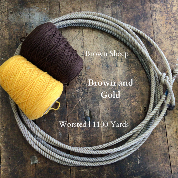 UW Brown or Gold Nature Spun Worsted Yarn