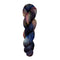 A skein of hand-dyed fingering/sock yarn color pink grey navy brown black 