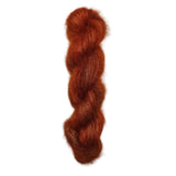 dark orange skein of mohair yarn 