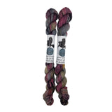 Blackbird Sycamore Fingering Mini Skein Yarn Color pink grey tan black 