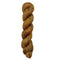 Skein of hand dyed BFL Tweed Yarn color golden brown