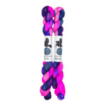 Blackbird Sycamore Fingering Mini Skein Yarn Color purple navy pink 