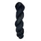 Skein of hand dyed fingering weight yarn in the color black