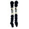 Mini skeins of hand dyed fingering weight yarn in the color black