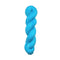 A single skein of bright turquoise blue yarn 