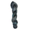 Skein of mohair silk yarn hand-dyed in Wyoming in the color grey blue black