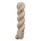 A skein of hand-dyed fingering/sock yarn color off white pink tan