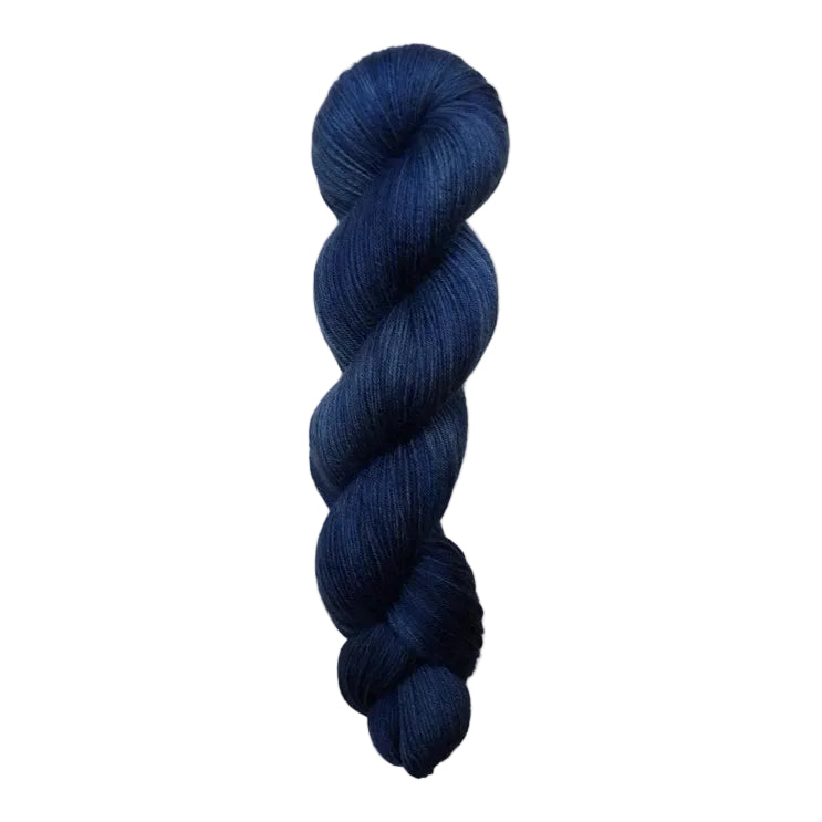 Dark blue skein of yarn
