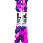 Blackbird Sycamore Fingering Mini Skein Yarn Color purple navy pink 