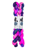 Blackbird Sycamore Fingering Mini Skein Yarn Color purple navy pink 