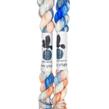 Blackbird Sycamore Fingering Mini Skein Yarn Color white peach blue