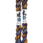 Blackbird Sycamore Fingering Mini Skein Yarn Color orange tan grey red speckles